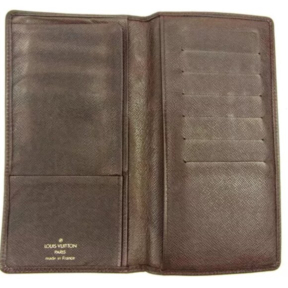 Louis Vuitton Purse Taiga Brown Woman unisex Authentic Used - Picture 6 of 6